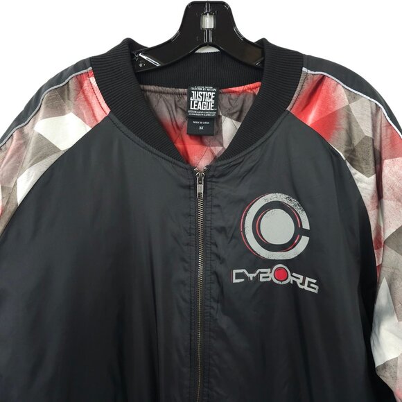 Justice League Cyborg Bomber Jacket Mens Size 3X Hot Topic Limited Edition - Picture 13 of 16